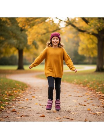 BUNDGAARD PETIT Cognac | Dětské celoroční barefoot boty