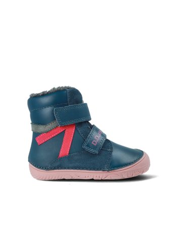 D.D.STEP W073-52306C Tmavě Modrá | Dětské zimní zateplené barefoot boty