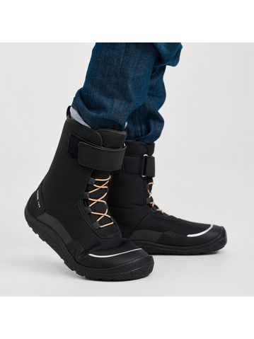 REIMA Talvella Black | Dětské barefoot zimní zateplené boty
