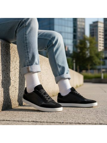 GROUNDIES Galaxy White/Sky Blue | Dámské barefoot tenisky