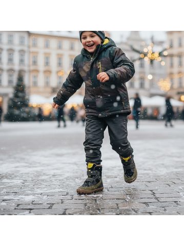 FRODDO VYŠŠÍ KOŽENÉ ZIMNÍ TEX LACES Black | Zimní zateplené barefoot boty