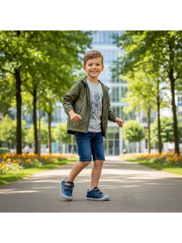 D.D.STEP S073-51761A CELOROČNÍ TENISKY Royal Blue | Dětské barefoot tenisky