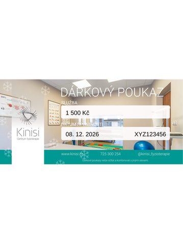 Dárkový poukaz KINISI na vstupní vyšetření
