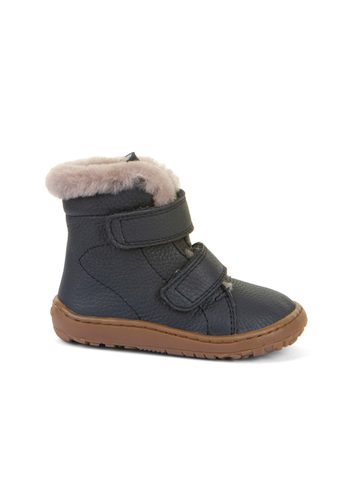 FRODDO KOTNÍKOVÉ ZIMNÍ FURRY BOOT Dark Blue | Dětské zimní zateplené barefoot boty