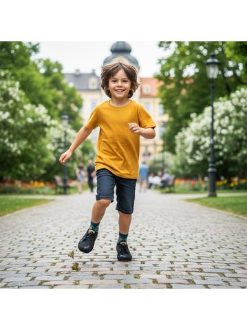 PEGRES All-season sneakers BF54 0.1 Black | Children's barefoot sneakers