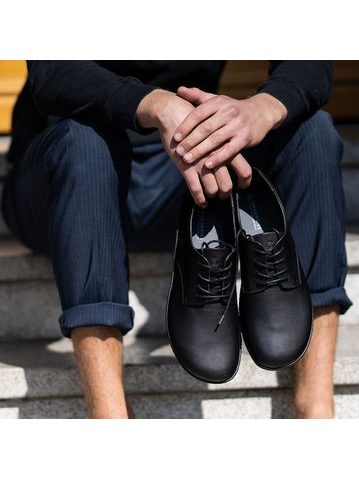 GROUNDIES Palermo Men Barefoot+ Black| Barefoot polobotky