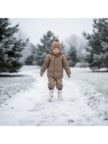 BUNDGAARD MALIK Navy Dino | Dětské zateplené barefoot holínky