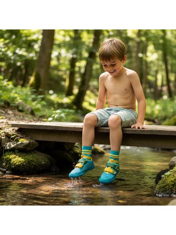 D.D.STEP S070-51562A CELOROČNÍ TENISKY Royal Blue | Dětské barefoot tenisky