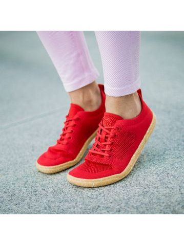 GROUNDIES ACTIVE KNIT WOMEN Red | Barefoot sportovní tenisky