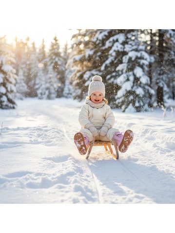 CRAVE WINFIELD Pink | Children's winter insulated barefoot boots