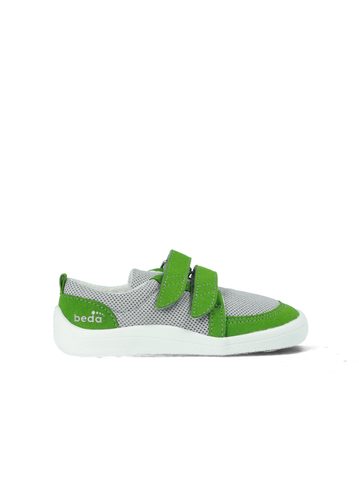 BEDA TENISKY BF 0001/TEX/W/D TEX JIMMY Green | Dětské barefoot tenisky