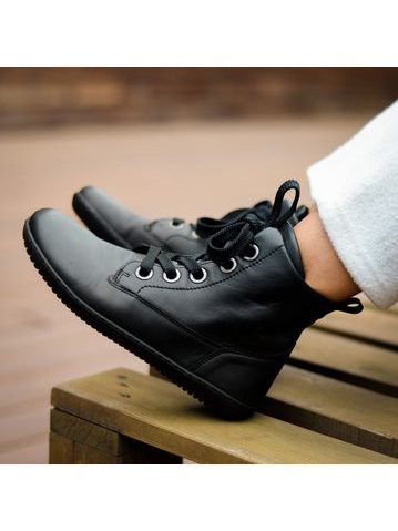 GROUNDIES SALZBURG WOMEN Black | Dámské kotníkové barefoot boty