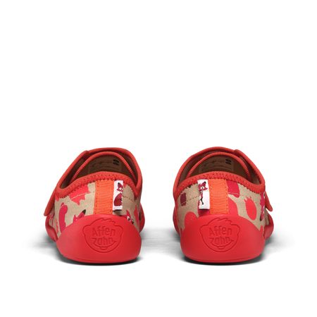 AFFENZAHN SLIPPER COTTON MOVE FOX Red | Dětské barefoot přezůvky