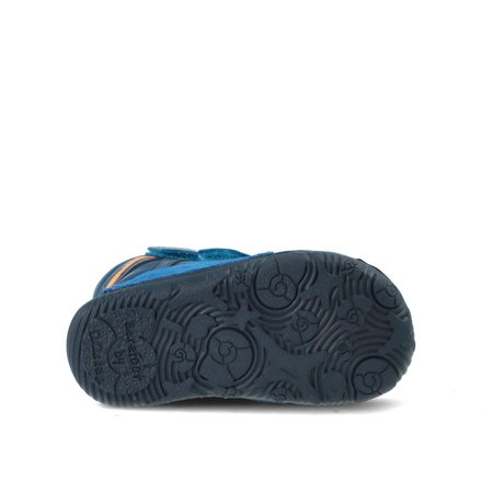 D.D.STEP W073-52306B Modrá | Dětské zimní zateplené barefoot boty