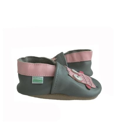 HOPI HOP KOŽENÉ CAPÁČKY SOVINKA ŠEDÉ 4