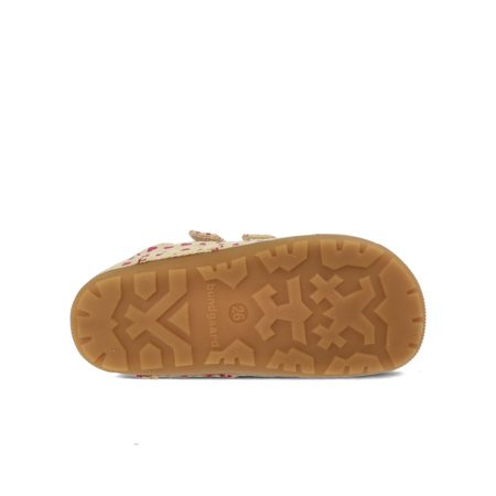 BUNDGAARD PETIT STRAP CANVAS Beige Hearts | Dětské barefoot tenisky