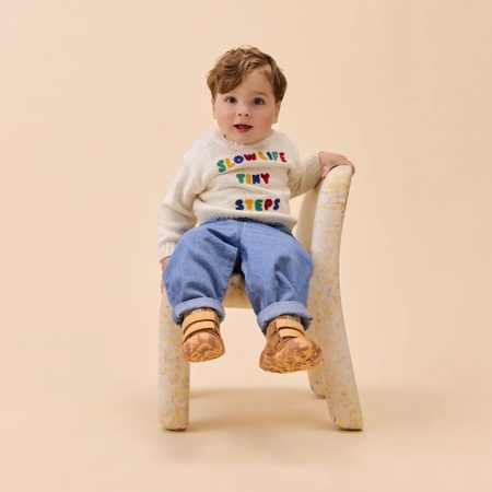 AFFENZAHN PREWALKER LOWBOOT LEATHER TALKY Affenzahn Brown | Dětské první barefoot botičky