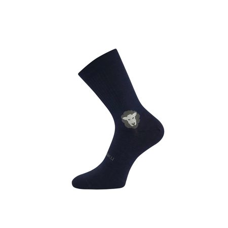 ANATOMICALLY SHAPED MERINO SOCKS BAREFOOTAN with silver ions dark blue