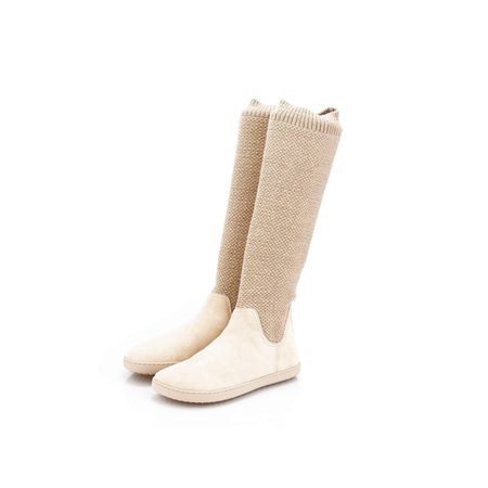 SHAPEN KNITTY Vanilla | Kotníkové barefoot boty