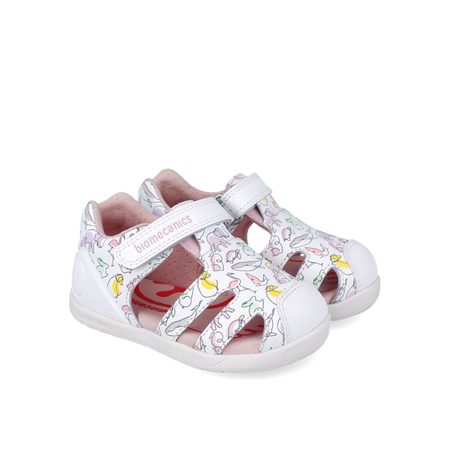 BIOMECANICS SANDÁLY WIDER White | Dětské barefoot sandály