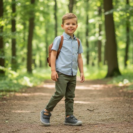 D.D.STEP S073-51761 CELOROČNÍ TENISKY Dark Grey | Dětské barefoot tenisky