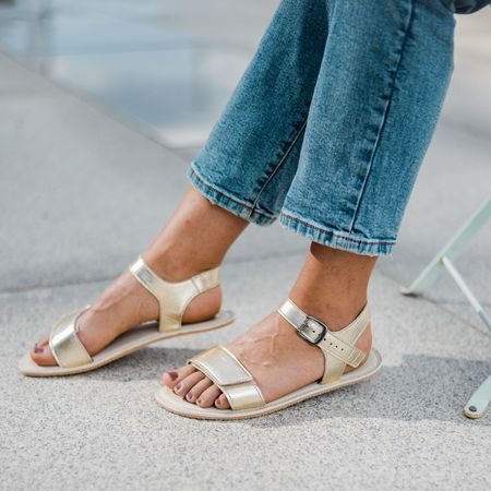 ANGLES HESTIA Gold | Dámské barefoot sandály