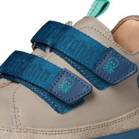 AFFENZAHN LEATHER SNEAKER BUDDY OCTOPUS Grey Blue 9