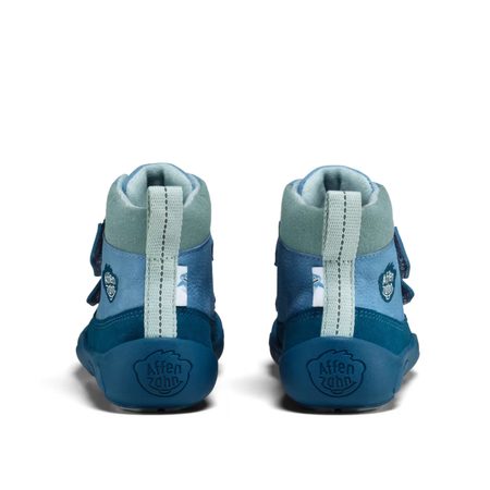 AFFENZAHN LOWBOOT LEATHER FRIENDY SHARK Blue | Dětské celoroční barefoot boty