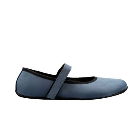 AHINSA SHOES ANANDA BARE BALERÍNKA Modrá Nubuk