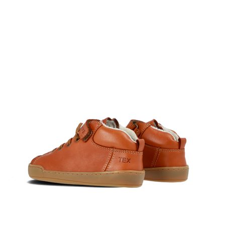 CRAVE BERGEN WINTER 2.0 Cognac | Dětské zimní zateplené barefoot boty