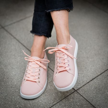 GROUNDIES LIMA Salmon | Dámské barefoot tenisky