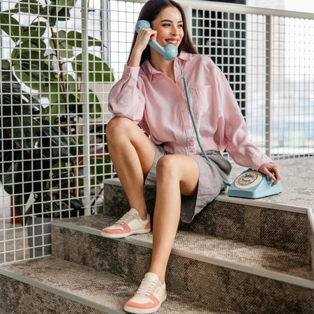 SHAPEN TENISKY RE:WIND Peach Leather | Barefoot tenisky