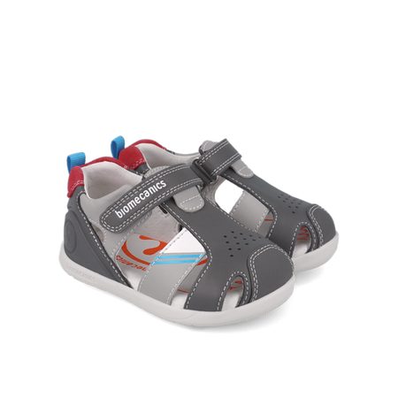 BIOMECANICS SANDÁLY WIDER Grey | Dětské barefoot sandály