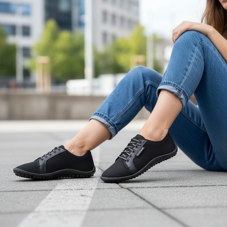 LEGUANO CITY Black | Barefoot tenisky