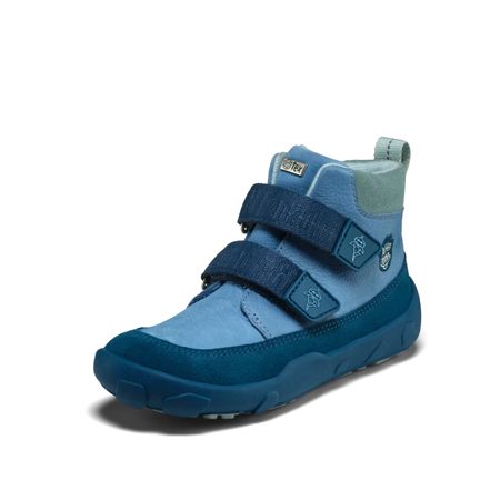 AFFENZAHN LOWBOOT LEATHER FRIENDY SHARK Blue | Dětské celoroční barefoot boty