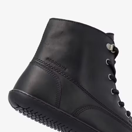 GROUNDIES Esberg Black | Zimní zateplené barefoot boty