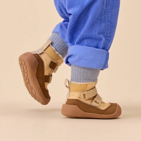 AFFENZAHN PREWALKER MIDBOOT VEGAN SNUGGY Affenzahn Brown | Dětské první barefoot zateplené botičky