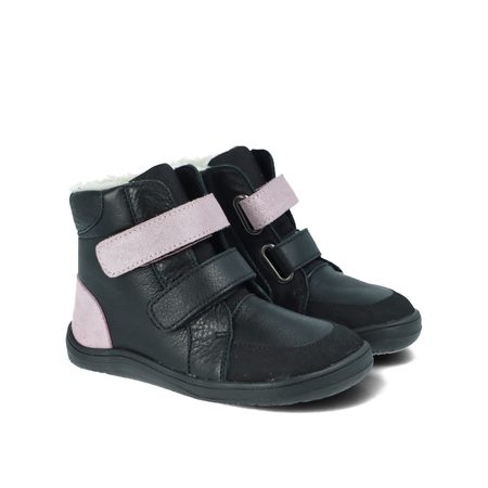 BABY BARE FEBO WINTER Sparkle Black Asfaltico | Dětské zimní zateplené barefoot boty