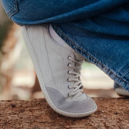 GROUNDIES AMSTERDAM Women Light Grey | Dámské barefoot tenisky