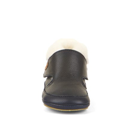 FRODDO ZIMNÍ CAPÁČKY FURRY WALKERS Dark Blue | Dětské první zateplené barefoot botičky