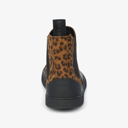 GROUNDIES SIENNA WOMEN Black Leo | Dámské barefoot chelsea boty