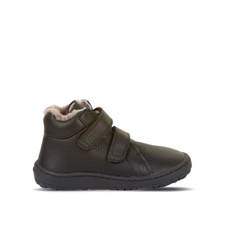 FRODDO KOTNÍČKOVÉ ZIMNÍ FURRY Black | Dětské zimní zateplené barefoot boty