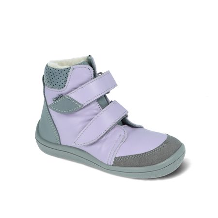 BEDA ZIMNÍ VYŠŠÍ JASMINE Lila - užší kotník | Dětské zimní zateplené barefoot boty