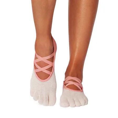TOESOX FULL TOE ELLE GRIP Hot Coral Ombre 2