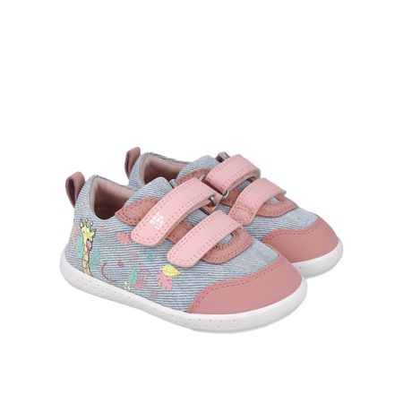 GARVALÍN TENISKY SOFT Jeans/Pink | Dětské barefoot tenisky 2