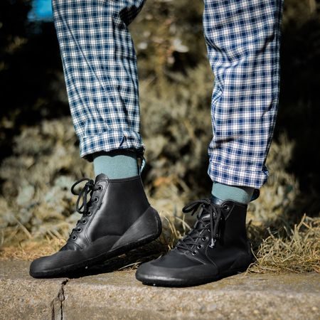 SALTIC OUTDOOR HIGH Black Nappa | Outdoorové barefoot boty 4