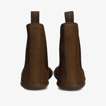 GROUNDIES CAMDEN Čokoládové | Zateplené chelsea barefoot boty