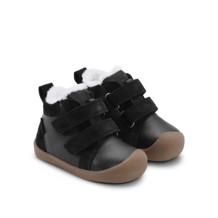 BUNDGAARD BLOOM Black | Dětské zimní zateplené barefoot boty