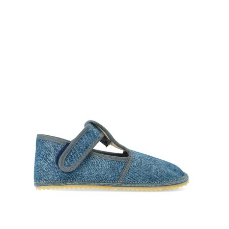BEDA PAPUČE BF 060010/W/02 SLIM Denim Grey | Dětské barefoot přezůvky 1