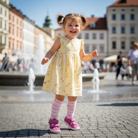 BEDA SANDALS JANETTE Pink Sparkle | Children's barefoot sandals